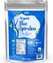Organic Blue Spirulina Polvere Superfood Supplemento - 5LB Bulk - Odorless - Vegan, Non OGM, Gluten-Free, Dairy-Free, Brilliant Blue Food Coloring - Acqua pura estratta