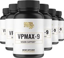 Oro Dopo 50 VpMax-9 - Prestazioni e Antiossidante Supplemento con Vitamine Occhiali, Luteina, Licopene e Estratto di Bilberry - 6 bottiglie