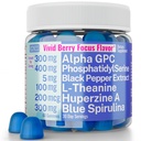 Alpha GPC Huperzine A PhosphatidylSerine L-teanina Blu Spirulina Bioperine Gummies, Alpha-GPC Huperzine-A Phosphatidyl Serine L Integratore di Theanine, Capsule di Polvere Compresse Integratori Liquidi Alt