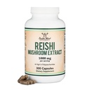 Estratto di funghi Reishi (4:1 estratto di Ganoderma, 1000mg Red Reishi Powder Servings) 300 Conte, 5 Mesi di alimentazione, Potent Mushroom Supplement per il supporto e la difesa del sistema immunitario da doppio legno