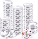 Sieral 4 Pack 7 giorni organizzatori di plutonio Stackable caso organizzatore di pedana arrotondato supplemento settimanali Vitamine Contenitori singoli di stoccaggio Boxes Dispenser titolare con coperchi per la medicina di viaggio, chiaro