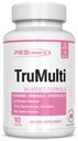 PEScience TruMulti Multivitamin per le donne con ferro, Formula giornaliera con vitamina C Premium, D, Integratore di zinco per il supporto immunitario, Minerali dilatati, 90 Capsule facili da ingoiare