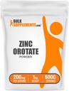 BulkSupplements.com Polvere di orotato di zinco - Supplemento di minerali di zinco, per il supporto immunitario - senza glutine, 200 mg per porzione, 1kg (2.2 lbs) (pacchetto di 1)