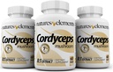 Cordyceps Mushroom – 8:1 Estratto – 1000mg Per Serving – 3 Pack – Supporta Immune, Respiratory & Kidney Health – 180 compresse – Non OGM, senza glutine