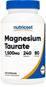 Nutricost Magnesio Taurate 1.500mg; 240 Capsule - Senza glutine, Non OGM, Vegan, 80 Serve