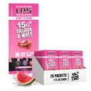 LPS Liquid Collagen & Whey Protein Supplement - Non OGM Drink, Sugar-Free - Promuove la pelle sana & capelli per gli uomini e le donne, l'anguria, la singola dose (25 pacchetti)