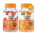 Zinco vitale 25mg Bambini + Vitamina C Bambini, Gummies Bundle - Grande Degustazione, Supplemento alla vitamina, Senza glutine, OGM libero, pancia masticabile