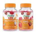 Bambini Multivitaminici vitali + Zinc 25mg Bambini, Gummies Bundle - Grande Degustazione, Supplemento alla vitamina, Senza glutine, OGM libero, pancia masticabile