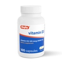 Rugby Vitamina D3 5000 IU (125 mcg) - Vitamina D Integratore alimentare per Bone, denti e salute immunitaria, 100 capsule