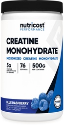 Polvere monoidrata della creatina di Nutricost (Blue Raspberry), 500 grammi (1.1 LBS)
