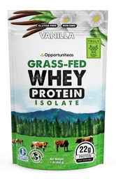 Polvere dell'isolato di proteine del siero di Vanilla dell'erba di Opportuniteas - polvere di proteine 22g senza dolcificanti artificiali, mucche senza ormoni, non OGM - 1lb