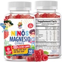 Gummie di Magnesio per Bambini & Adulti - 100mg - Cuciture di Magnesio Calma - Magnesio Citrato Chewable Supplement per Mood & Muscle Support - 30 Gummies