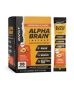 ONNIT Alpha Brain Instant Peach Flavor - Nootropic Brain Booster Memory Supplement - per Focus, Energy & Clarity - Alpha GPC Choline, Cats Claw, L-theanine, Bacopa - 30ct