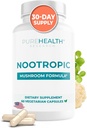 Nootropics Brain Memory and Focus Supplement - Lions Mane, Shiitake, Chaga, Reishi Mushrooms Powder - Migliorare la salute cognitiva con Bacopa Monnieri e Gingko Biloba Extract , 60 Capsule