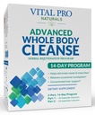 Vital Pro Naturals - Advanced Whole Body Cleanse with Milk Thistle, Magnesium, Cape Aloe e Herbs for Occasional Constipation and Healthy Elimination, 2-Part 14 Day Kit, 56 Capsule
