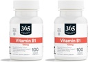 365 by Whole Foods Market, Vitamina B1 100Mg, 100 compresse (Pack of 2)