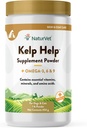 NaturVet Kelp Aiuto Più Omegas pelle e cappotto supplemento per cani e gatti, polvere, fatto negli Stati Uniti con ingredienti di origine globale 1 Pound