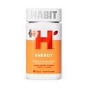 Habit Energy Supplement (60 capsule) - Nuovo look, Supporta energia, allerta e messa a fuoco, caffeina naturale, vitamine B & C, Estratto di tè verde, Vegan, Non OGM (1 pacchetto)