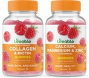 Collage Lifeable & Biotin + Calcio, Magnesio, Zinc & Vitamina D, Gummies Bundle - Grande Degustazione, Integratore di Vitamina, Senza Glutine, OGM Free, Gomma Chewable