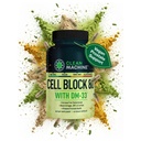 CLEAN MACHINE Cell Block 80 - Natural Vegan Testosterone supplemento di supporto, estrogeno, DHT & Cortisol Blocker - Prostate Health Supplement con KSM-66 Ashwagandha - 60 tappi di verdure