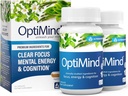 Optimind Bacopa Monnieri Brain Supplemento per Memoria e Focus, Nootropics con Phosphatidylserine, Huperzine A, Non OGM, Ingredienti clinicamente studiati, 64 Capsule