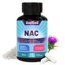 Supplemento NAC, N-Acetil Cysteine Capsule 800mg, N-Acetil Supplemento con latte Thistle 200mg, Antiossidante Supporto, Vegan, OGM-Free, NAC 90 Count (Pack of 1)