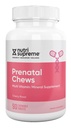 Nutri Supreme Vitamina Prenatale, Vitamine Prenatali Masticabili per le Donne con 800 MCG di Folate, Gravidanza Completa Multivitamina con Ferro, Kosher, Cherry Flavor, 90 Conte