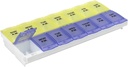 EZY DOSE (14-giorno) AM/PM Pill Planner, Medicina Case, Vitamin Organizer Box, 2X-Large Locking Compartments to Secure Prescription Medication and Prevent Accidental Spilling, Color May Vary, BPA Free