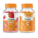 Zinco vitale 50mg + Vitamina C 750mg, Gummies Bundle - Grande Degustazione, Supplemento alla vitamina, Senza glutine, OGM libero, pancia masticabile
