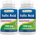 I migliori naturali acido folico 1000 mcg (Vitamina B9), 240 compresse (1000 mcg)