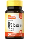 Vitamina D3 2000 IU | 60 Softgel a rilascio rapido | Alta potenza | Non OGM e Gluten Supplemento gratuito