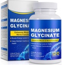 Glicinato di magnesio per il sonno, l'umore, il cervello, l'assorbimento elevato 120 Capslues Supplemento, Magnesio elementare con 100 mg di calcio - altamente biodisponibile - con vitamina D3 & K2