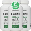 L Lysine 1000mg (3 Pack) Lip & Gum Salute Essential Aminoacido Immunity Support Supplemento Capsule -180 Day Supply Muscle & Tissue Support - Collagen Production - Vegan Gluten Free Non OGM