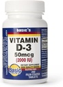 Vitamine di base Vitamina naturale D-3 2000 IU - 200 compresse rivestite