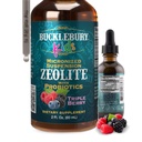 BUCKLEBURY Liquid Zeolite Detox per bambini con probiotici - Probiotici a bacca naturale senza zucchero per bambini - Zeolite Heavy Metal Detox e supporto immunitario - 2 Fl Oz