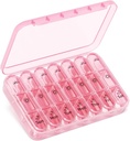 Pill Organizer 3X a Day|Pink Perfection Portable Pill Case|7-Day Weekly Compartment|Stylish Travel Essential per Fashionistas|BPA-Free Health Companion|Buxury Bag Must-Have