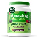 Antiossidante Superfood Greens: Polvere verde con Spirulina Organica, polvere di radice di barbabietola, sambuco & probiotici, bacca dolce, 100 Servings (varia di maggio di imballaggio)