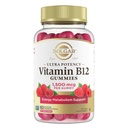 Solgar Methyl B12 Gummies per adulti 1.500mcg Ultra Potency Vitamin for Energy & Metabolism Support, Raspberry Flavor, Vegan & Gluten-Free Gummy for Women & Men, 2 mesi di alimentazione, 60 Servings, 2g Zucchero