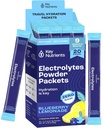 KEY NUTRIENTs Multivitamin Electrolytes Powder Packets - Delicious Blueberry Lemonade 20 Pack Hydration Packets - polvere di idratazione di viaggio - senza zucchero, senza calorie, senza glutine - Made in USA