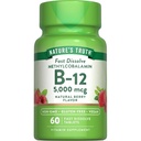 Verità della natura B12 Vitamina 5000 mcg | 60 compresse | Fast Dissolve Natural Berry Flavor | Vegan, Non OGM & Gluten