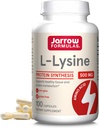 Jarrow Formulas L-Lysine 500 mg, Integratore alimentare, Aminoacido per la sintesi proteica e il supporto di tessuto sano, 100 capsule, 100 giorni di alimentazione