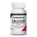 Kirkman - Calcium Bisglycinate Chelate 200mg - 120 capsule - Senza vitamina D3 - aiuta a mantenere le ossa forti - soluzioni anallergiche