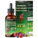 10in1 Legmwood Tincture - Noce Nera, Clove Intere, Mushroom Reishi & 4 Più - Gocce Liquide Wormwood - 1 FL OZ per 2 mesi Alimentazione - Berry Mix Flavor