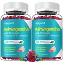 2 Pack Ashwagandha Gummies, Supporto per l'immunità, Rilassamento, Calma Mood & Zzz, Ashwagandha Supplementi per gli uomini e le donne, Natural Blueberry Flavor, 120 Conte