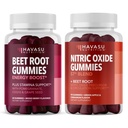 HAVASU NUTRITION Gummie di ossido nitrico con L-Arginina e Radice di barbabietola (1 Mese di alimentazione) & Beet Root Gummies con COQ10 & Pomegranate (1 Mese di alimentazione)