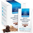 Sostegno nutrizionale giornaliero di Equilife, Sostituzione Multivitamina Meal, Sapore di cioccolato puro, 15G Proteine delle piante, Supporti Benessere Complessivo Compreso Energia, Digestione, & Skin, 14 Pacchetti