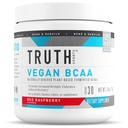 Verità Nutrizione Vegan BCAA Polvere - 2:1:1:1 Ratio naturale BCAAs polvere di aminoacidi per l'energia, costruzione del muscolo, Post Workout Recovery Drink per il recupero del muscolo (Red Raspberry, 30 Serves)