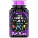 Supplemento Triple Magnesium Complex 500mg: Magnesium Glycinate, Citrate, & Oxide - 120 capsule (4 mesi di fornitura!) | 1 Capsule Serving Fornisce 125% di valore giornaliero | Non OGM, Made in the USA!