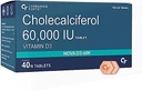 Puritans Vitamina D3 60000 IU - Chewable Cholecalciferol Vitamina D Supplemento per le donne & uomini - 40 compresse