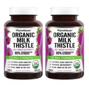 FarmHaven USDA Organic Milk Thistle Capsule | 30X Concentrated Seed Extract & 80% Silymarin Standardized - Supporta la funzione del fegato e la salute generale | Non OGM | 240 Vegan Capsule